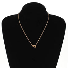 Load image into Gallery viewer, Fashion Tiny Heart Dainty Initial Letter Name Necklaces Choker Chain Necklace For Women Gold Color Pendant Jewelry Gift Collier