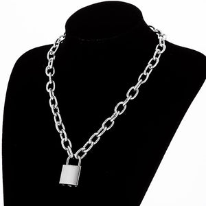 Multilayer Lock Chain Necklace Punk 2020 Padlock Key Pendant Necklace Women Girl Fashion Gothic Party Jewelry