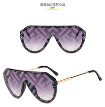 Carica l'immagine nel visualizzatore di Gallery, nuovo arrivo 2022 occhiali da sole futuristici da donna grandi occhiali da sole ovali moda ff logo occhiali da sole oversize festival oculos de sol feminino