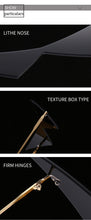Load image into Gallery viewer, Oversized Cat eye Rimless Sunglasses Women Fashion One Piece Lens Sun Glasses Female Trend Triangle Eyewear Men UV400