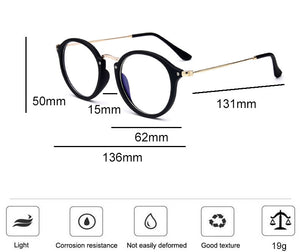 2022 Round Glasses Frame Glasses Women Mirror Eyeglasses Frames Women/Men Anti Blue Light Glasses Okulary