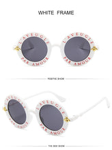 Load image into Gallery viewer, Retro Round Sunglasses Women Luxury Brand Designer Bee Frame Circle Sun Glasses Fashion Female Eyewear Oculos De Sol