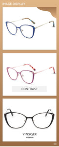 Metal Square Female Prescription Glasses Frame For Women Retro Myopia Optical Lenses Eyeglasses Frames For Sight Minus