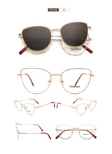 Load image into Gallery viewer, vogue cat eye Sunglasses Women Polarized Magnet Clip On Sun Glasses For Women Female Prescription Oculos