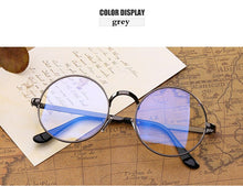 Load image into Gallery viewer, Round glasses New Type of Female Computer Glasses Optical  Metal Circular  frame for men Transparent Lens gaming Glasses