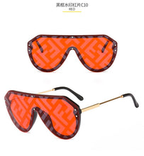 Carica l'immagine nel visualizzatore di Gallery, nuovo arrivo 2022 occhiali da sole futuristici da donna grandi occhiali da sole ovali moda ff logo occhiali da sole oversize festival oculos de sol feminino