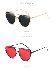 Load image into Gallery viewer, Classic Cat Eye Sunglasses Women 2022 Metal Big Cateye Sun Glasses For Ladies Vintage Mirror Shades Oculos UV400