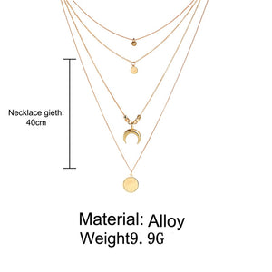IF YOU Boho Coin Shell Rose Pendant Necklace For Girl Moon Crystal Choker Necklaces Women Beach 2020 Fashion Statement  Jewelry