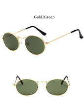 Load image into Gallery viewer, Retro Alloy Sunglasses Women Metal Round Sunglasses Women Vintage Oval Sun Glasses for Men Luxury Designer Gafas De Sol