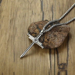 New Fashion Arrow Necklace for Men Black Metal Punk POP Cross Pendant Necklace Trendy Simple Chain Jewelry Gift collar hombre