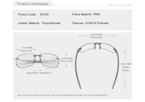 Rimless Sunglasses Men Ultralight High Quality Square Frameless Sun Glasses For Women Brand Designer Mirror Lens