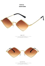Load image into Gallery viewer, 2022 Sunglasses Women Metal Rhombus Sun glasses Irregular Vintage Small Frame Goggle Uv400 Ladies Oculos Gafas De Sol