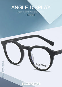 Anti Blue Light Blocking Glasses Frame for Men Acetate Optical Myopia Glasses Antiblue Gaming Computer Glasses Women