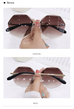 Load image into Gallery viewer, 2022 Rimless Sunglasses Women Brand Designer Sun Glasses Gradient Shades Cutting Lens Ladies Frameless Metal Eyeglasses UV400
