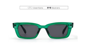 Rectangle Narrow Frame Mens Sunglasses Brand Designer Fashion Black Sun glasses for Women Anti-UV S1077