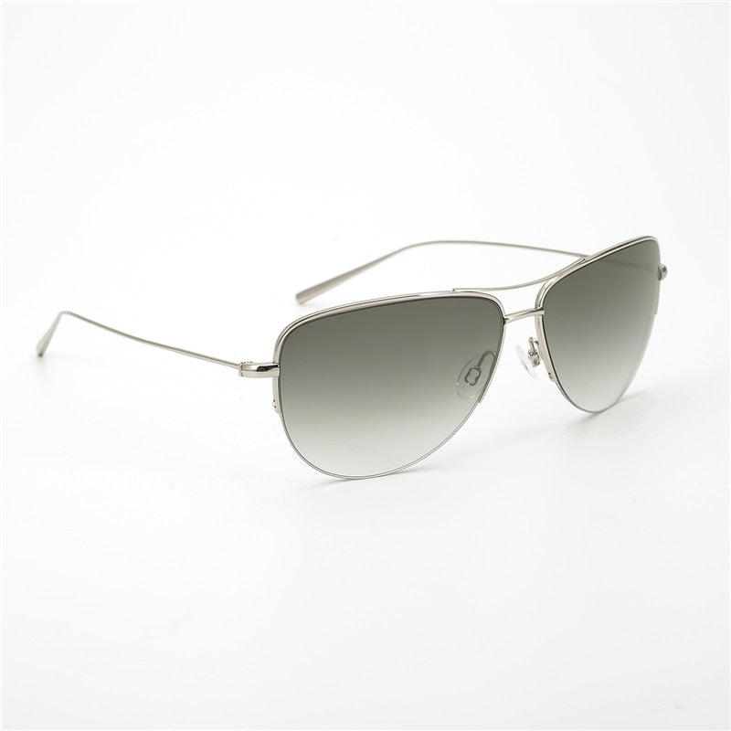Super light 12g Strummer Sunglasses Pure Titanium Frame with Gradient lens Pilot Sunglasses Men Unisex OV1004S sunglasses