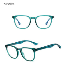 Load image into Gallery viewer, Ralferty Retro Transparent Glasses Women&#39;s Square TR90 0 Diopter Prescription Myopia Optic Frames Anti Blue Light Glasses