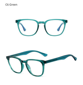 Ralferty Retro Transparent Glasses Women's Square TR90 0 Diopter Prescription Myopia Optic Frames Anti Blue Light Glasses