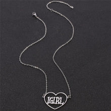 Load image into Gallery viewer, High Polished IGIRL Heart Necklace I GIRL Stainless Steel Heavy Duty Gothic Streetwear Bead Chain Choker Necklace Bijoux Femme