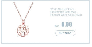 Collana con mappa del mondo Ciondolo con mappa in oro Girocollo con mappa del mondo Girocollo con stella Crescent Moon Collane per donna Gioielli Boho multistrato 