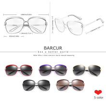 Load image into Gallery viewer, Polarized Ladies Sunglasses Women Gradient Lens Round Sun Glasses Square Luxury Brand Oculos Lunette De Soleil Femme