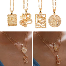 Load image into Gallery viewer, Bohemia Portrait Alloy Gold Coin Pendant Necklaces For Women Vintage Rose Fashion Long Necklace 2020 Jewelry Gifts