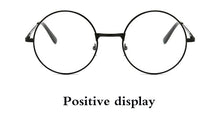 Load image into Gallery viewer, Retro-classic transparent lens metal frame men and women circular reading glasses  retro-personality college style