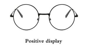 Retro-classic transparent lens metal frame men and women circular reading glasses  retro-personality college style