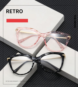Oulylan Sexy Eyeglasses Frame Women Fashion Cat Eye Glasses Frames Transparent  Myopia Frame Female Optical Spectacles