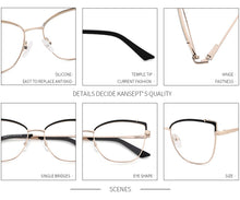 Load image into Gallery viewer, Optical Glasses Frame Women New Fashion Vintage Cat Eye Prescription Eyeglasses Women Myopia Spectacle Eyewear MG3574