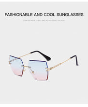 Carica l'immagine nel visualizzatore di Gallery, Occhiali da sole senza montatura di nuova moda Occhiali da sole di marca di lusso da donna Occhiali da sole quadrati in metallo UV400 Shades Eyewear Oculos Gafas de sol 