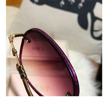 Load image into Gallery viewer, 2022 New Diamond Sunglasses Female Imitation Rhinestones Gradient Color UV400 Women Sunglasses