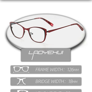 Square rectangular cat eye eyeglasses frame metal transparent small narrow glasses Women diopters customizable fashion luxury