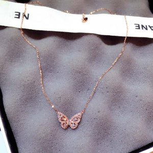 2020 New Korean Cute Butterfly Necklace  Women Chains Bride's Gift Ball Jewelry Wholesale Bijoux