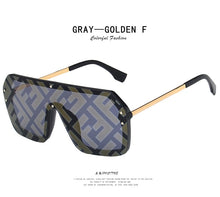 Load image into Gallery viewer, 2022 Oversized Square FF Sunglasses Women's Men Luxury Brand Fashion Flat Top One Piece Sun Glasses Men Gafas Shade Mirror UV400