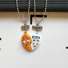 Carica l&#39;immagine nel visualizzatore di Gallery, Fashion Best Friends Honey Love Couple Pendant Necklace 2 Pcs/ Set Rainbow Broken Heart BFF Good Friends Friendship Jewelry Gift