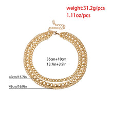 Load image into Gallery viewer, Punk Metal Multi layer Thick Chain Choker Necklace For Women Men Goth Fashion Night Club Jewelry Female Chocker Collier