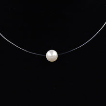 Load image into Gallery viewer, Female Transparent Fishing Line Necklace Silver Color Invisible Chain Necklace For Women Rhinestone Choker Necklace Collier