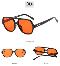 Carica l'immagine nel visualizzatore di Gallery, Luxury Sunglasses Women Classic Yellow Lens Square Sun Glasses Female Vintage Round Sunglass Goggles Lady Outdoor Beach Eyewear
