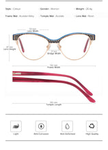 Load image into Gallery viewer, Luxury Retro Cat Eye Optical Glasses Frame Women Carved Design Acetate Myopia Eyeglasses Frame Ladies Prescription Spectacles