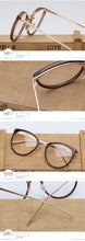 Load image into Gallery viewer, Transparent Glasses Frame Women Cat Eye Glasses Frames for Women Fake Eyeglasses Frames Metal Optical Frame for Womens