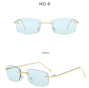 Rimless Sunglasses Women Small Frame Square Sun Glasses Women Luxury Brand Designer Sunglasses for Women Gafas De Sol