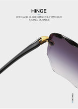 Carica l'immagine nel visualizzatore di Gallery, 2022 Occhiali da sole quadrati senza montatura Donne Designer di marca di lusso Occhiali rossi estivi Occhiali da sole moda per uomo UV400 Shades Oculos 