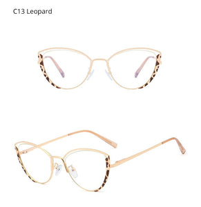 Ralferty Retro Glasses Women Anti Blue Light Decorative Cat Eye Female glasses Frame For Prescription Optic Myopia oculos F95721