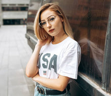 Load image into Gallery viewer, Metal Glasses Frame Women New Fashion Cat Eye Round Glasses Vintage Optical Eyewear Myopia Alloy Prescription Eyeglasses