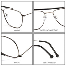 Load image into Gallery viewer, Classic Retro Double Beam Men Glasses Frames Metal Alloy Designer Pilot Frame For Myopia Reading Prescription Eyeglasses M1876