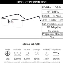 Load image into Gallery viewer, Gmei Optical Ultralight Business Men Titanium Alloy Glasses Frame Square Eyewear Flexible Temple Legs IP Electroplating Y2533