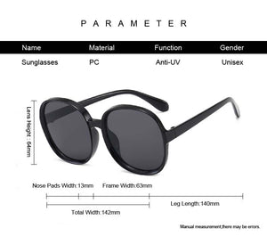 New Round Frame Sunglasses Women Retro Brand Designer Brown Black Oversized Lady Sun Glasses Female Fashion Outdoor Driving