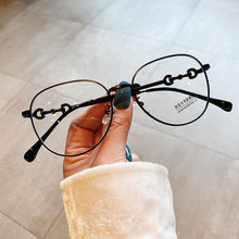 Load image into Gallery viewer, 2022 New Fashion Brand Clear Lens Round Anti-blue Light Eyeglasses For Women Tetro Elegant Computer Myopia Glasses Gold Leopard