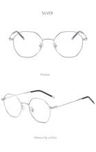 Load image into Gallery viewer, Gold Computer Glasses Frame Women Alloy Polygon Anti Blue Light Eyeglass Frames Fashion Myopia Prescription Eyewear 8005